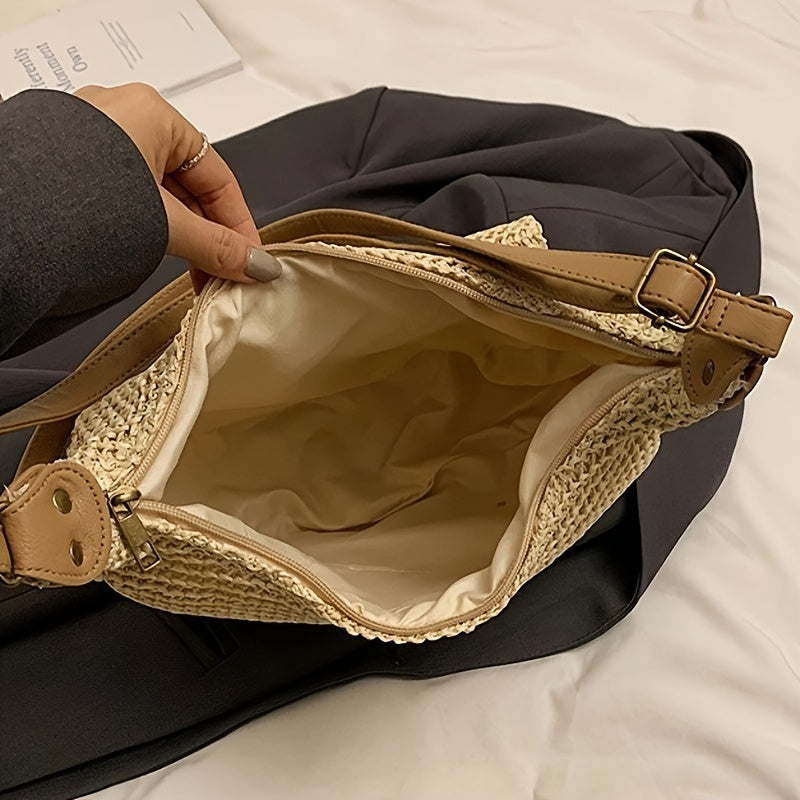 The Remi Woven Shoulder Bag
