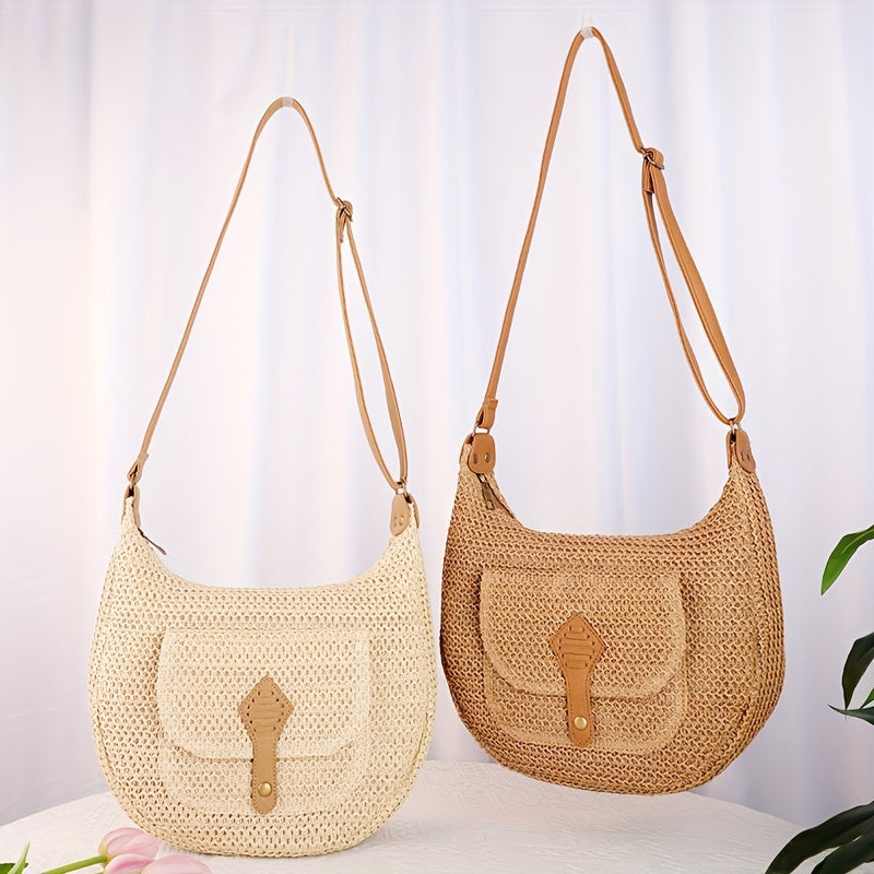 The Remi Woven Shoulder Bag