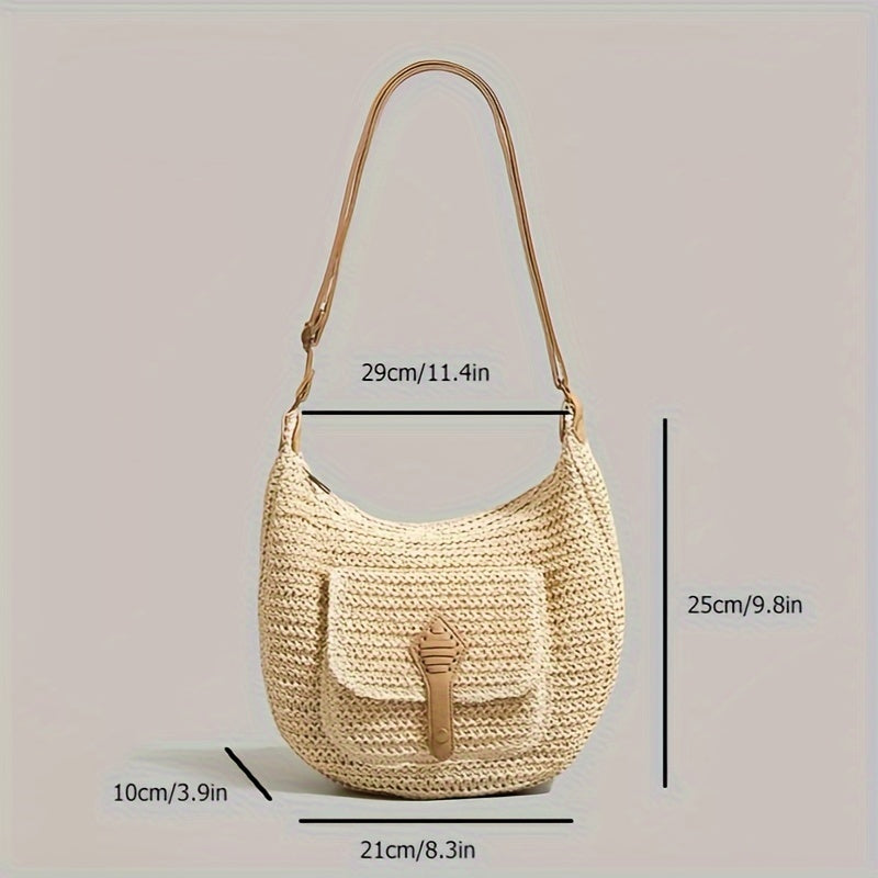 The Remi Woven Shoulder Bag