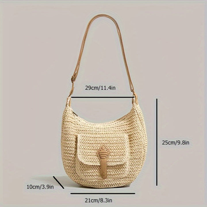 The Remi Woven Shoulder Bag
