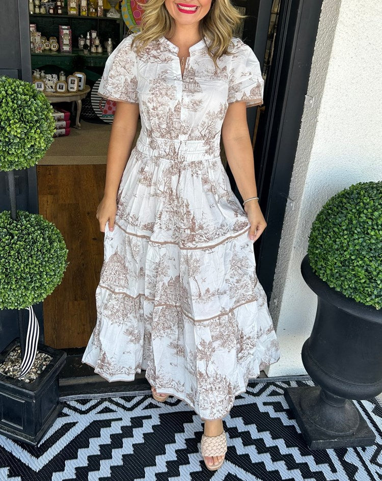 Amelia - Classic Toile Dress
