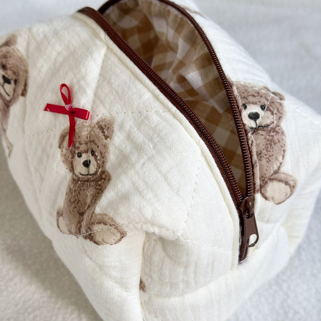 The Teddy Quilted Cosmetic Bag