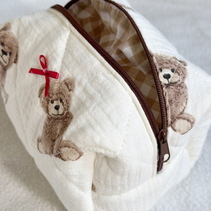 The Teddy Quilted Cosmetic Bag