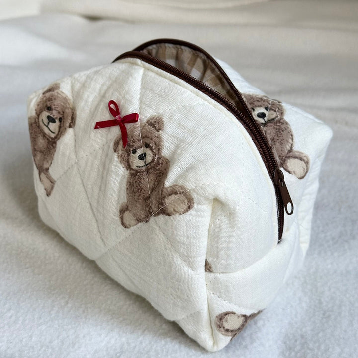 The Teddy Quilted Cosmetic Bag