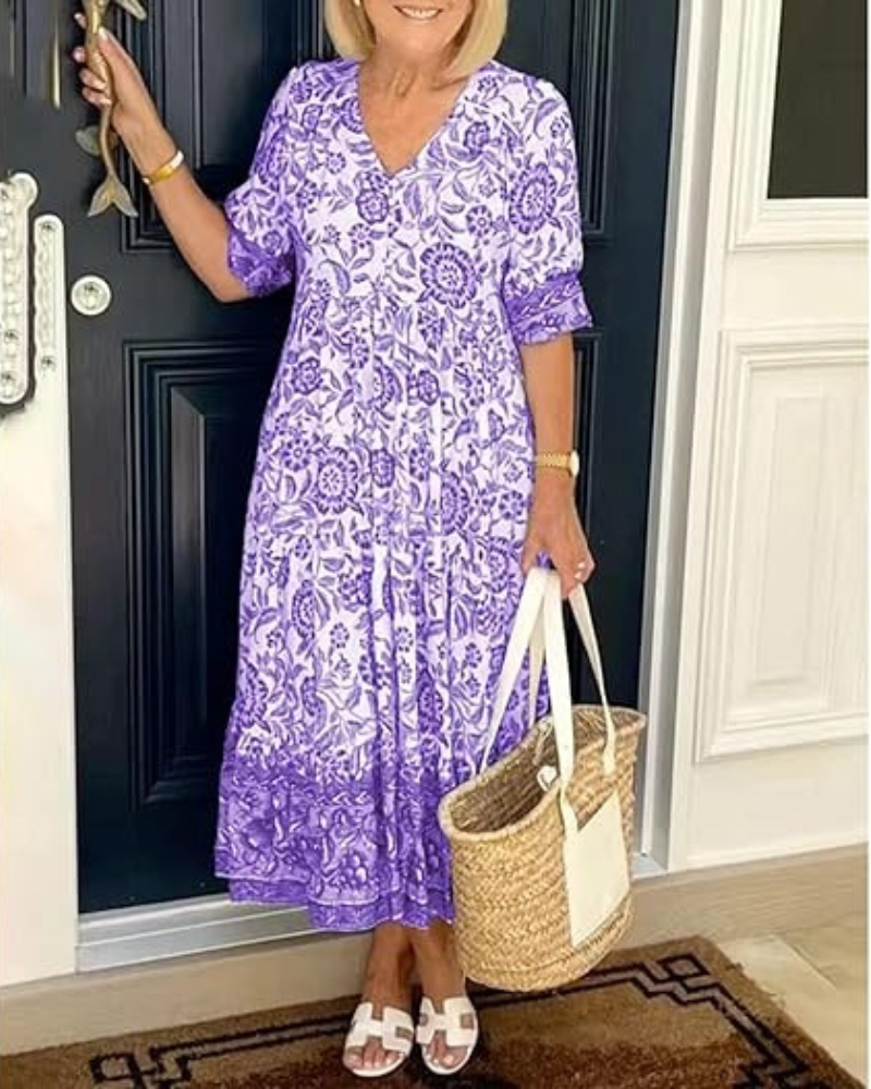 Madison - Elegant V neck Dress