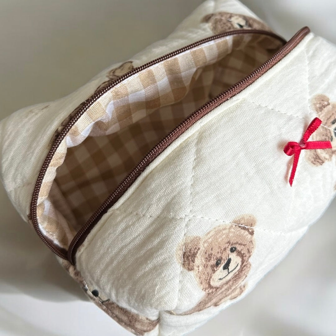 The Teddy Quilted Cosmetic Bag