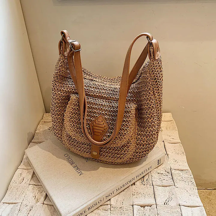The Remi Woven Shoulder Bag