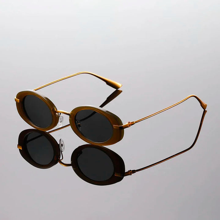 Crimson Oval Sunglasses