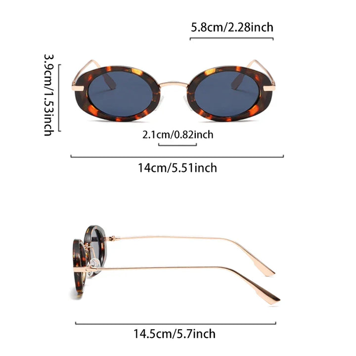 Crimson Oval Sunglasses