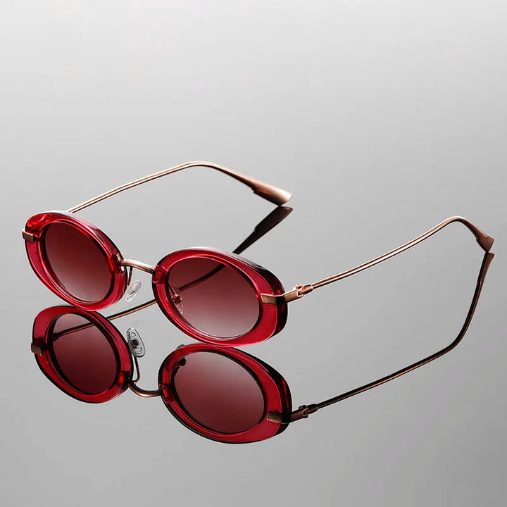 Crimson Oval Sunglasses