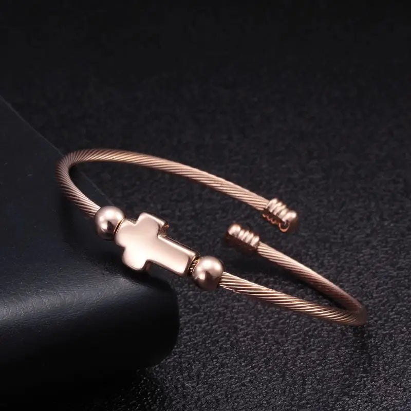 Valor Cross Cuff Bracelet