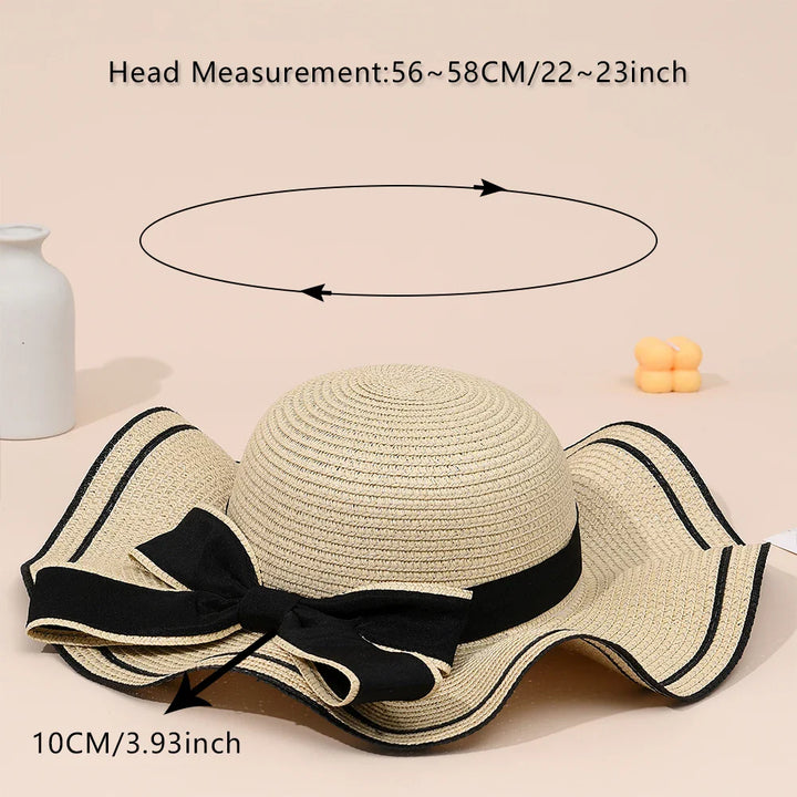 Sola - Bow Tied Straw Hat