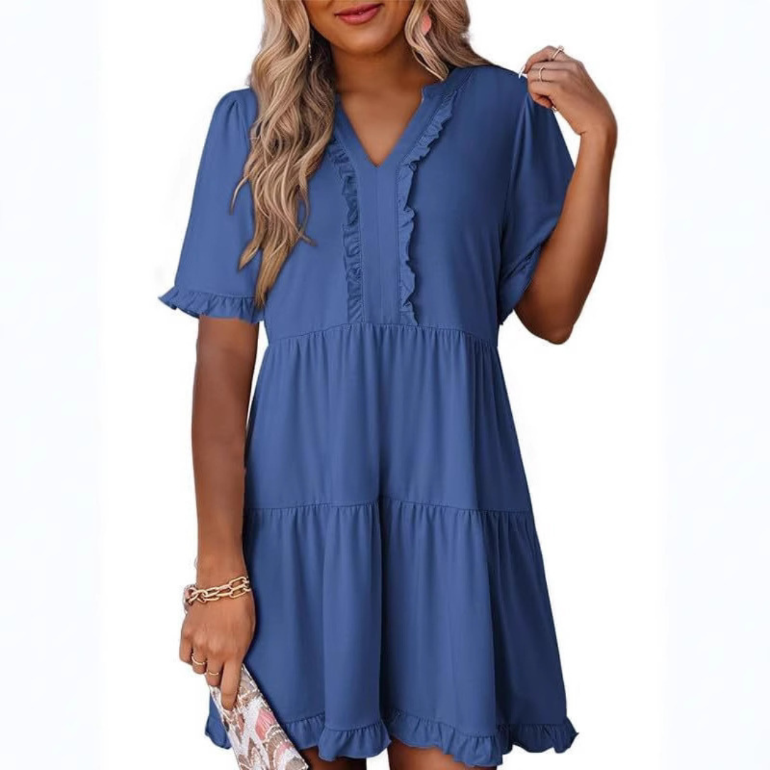 Brielle - Casual V-Neck Mini Dress