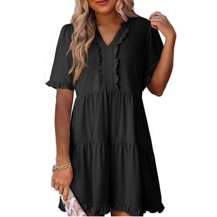 Brielle - Casual V-Neck Mini Dress