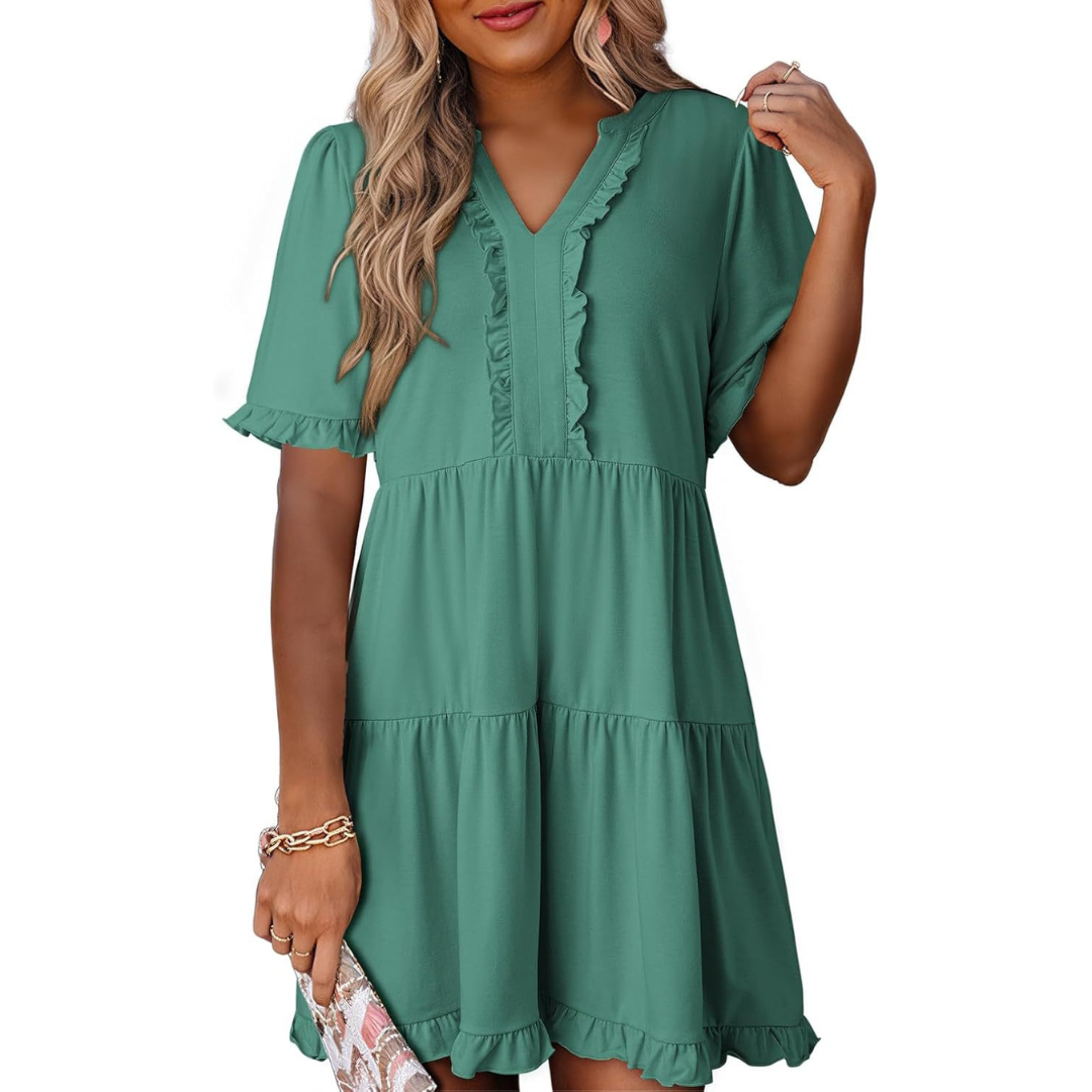 Brielle - Casual V-Neck Mini Dress