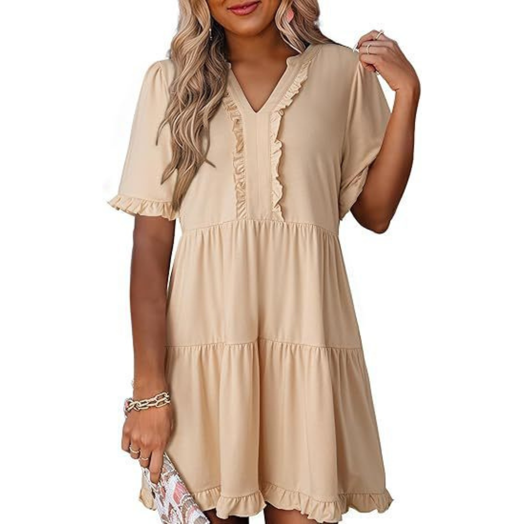 Brielle - Casual V-Neck Mini Dress