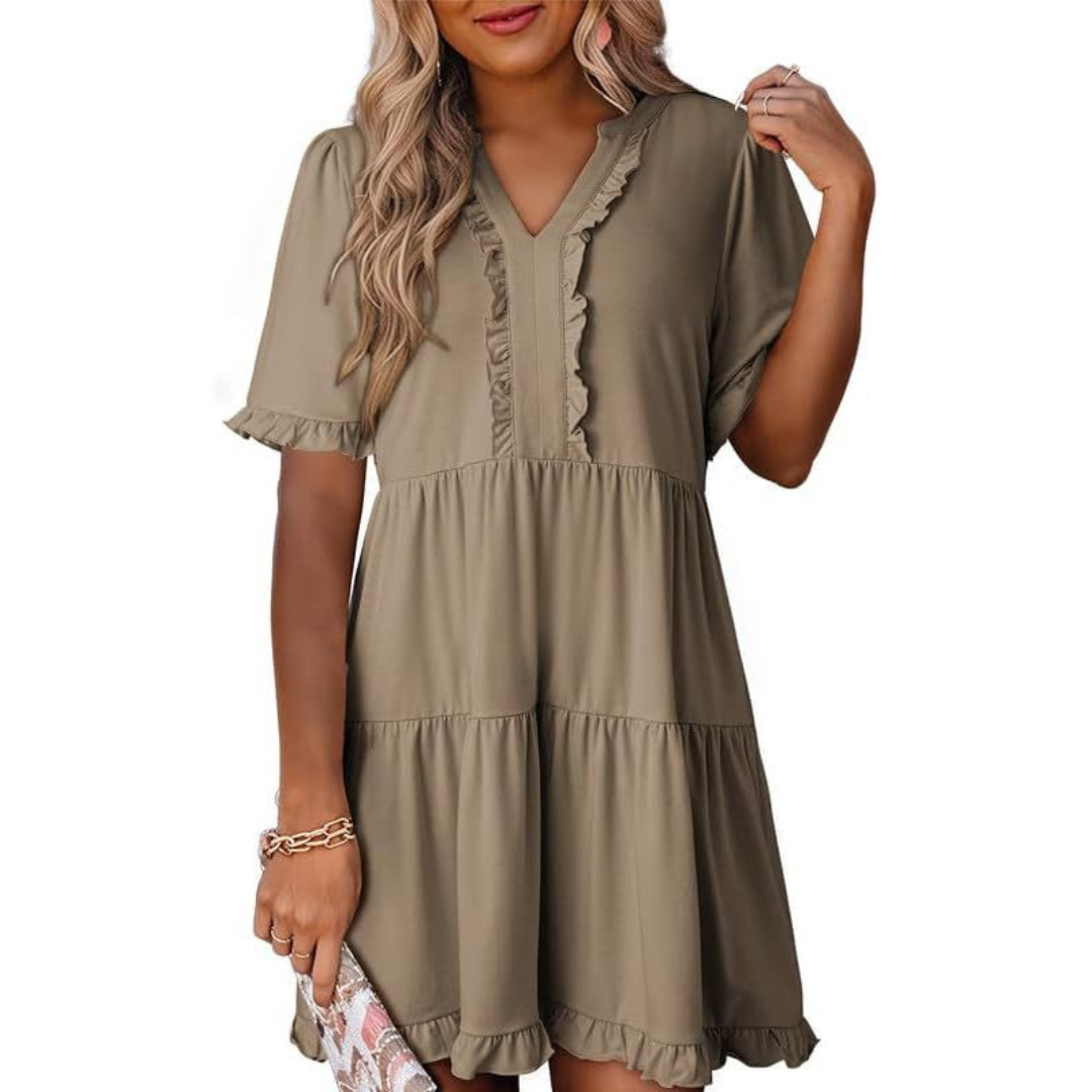 Brielle - Casual V-Neck Mini Dress