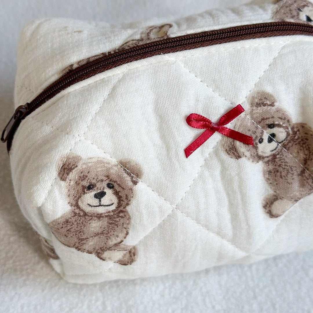 The Teddy Quilted Cosmetic Bag
