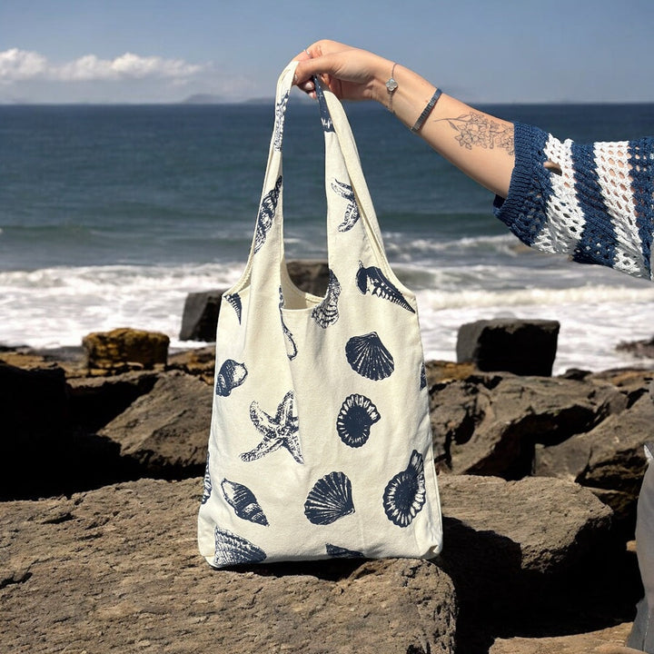 The Callie Seashell Canvas Tote
